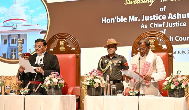 Justice Ashutosh Kumar Sworn In as New Chief Justice of Gauhati High Court