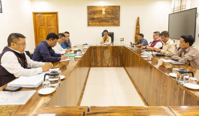 Mizoram Chief Minister Lalduhoma with PWD Minister and senior officials Mizoram Allocates ₹1.85 Crore for Emergency Repair of Key Roads Following Public Outcry and Legal Petition