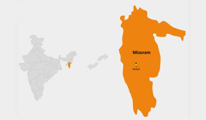 Mizoram map