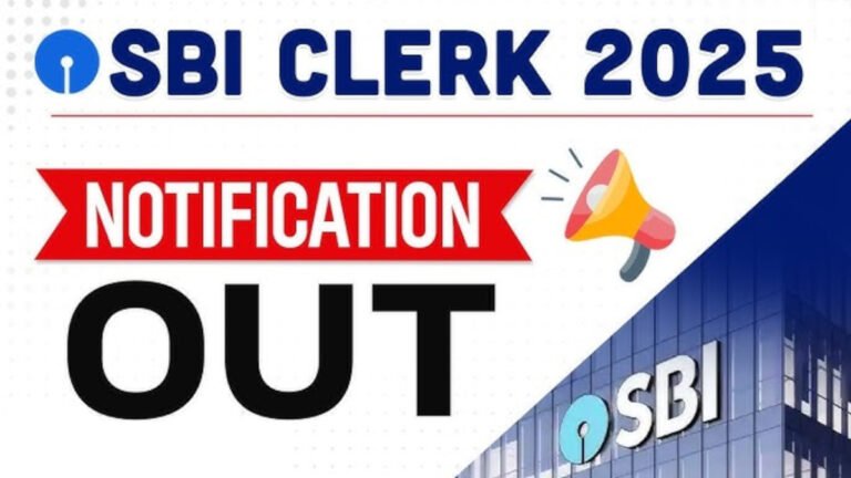 SBI Clerk Notification 2025 – Bank Announces Massive Clerk Recruitment Drive, Over 6,500 Vacancies on Offer