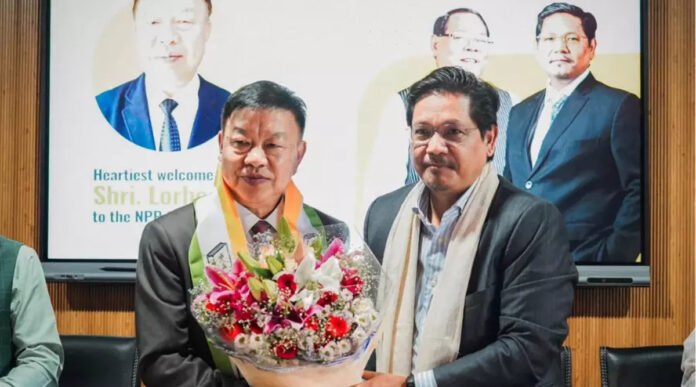 Lorho S Pfoze with Conrad Sangma